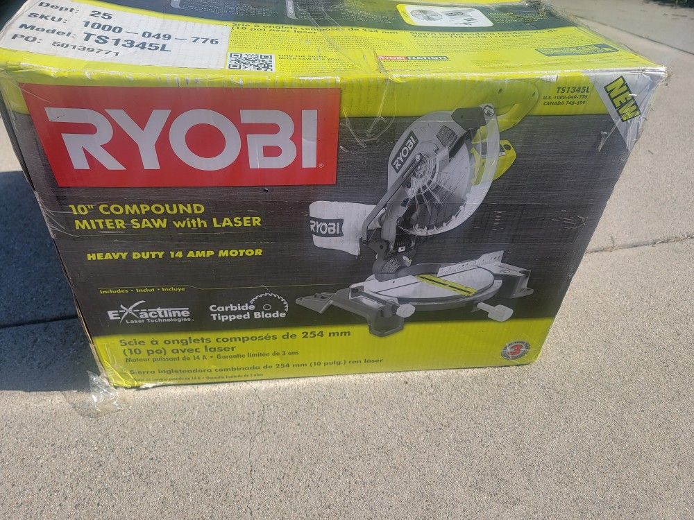 RYOBI 10 in Compound Miter With Laser