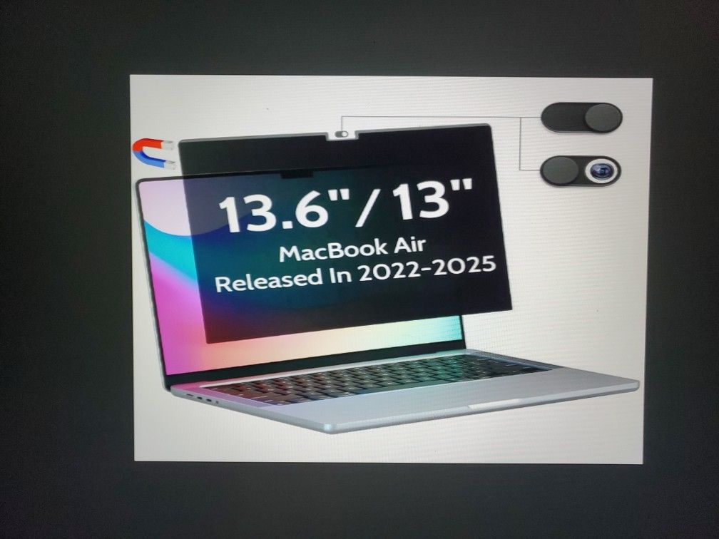 Magnetic Privacy Screen For MacBook Air 13.6/13 Inch 2022-25 M2/M3/M4 Amazon #1 Seller