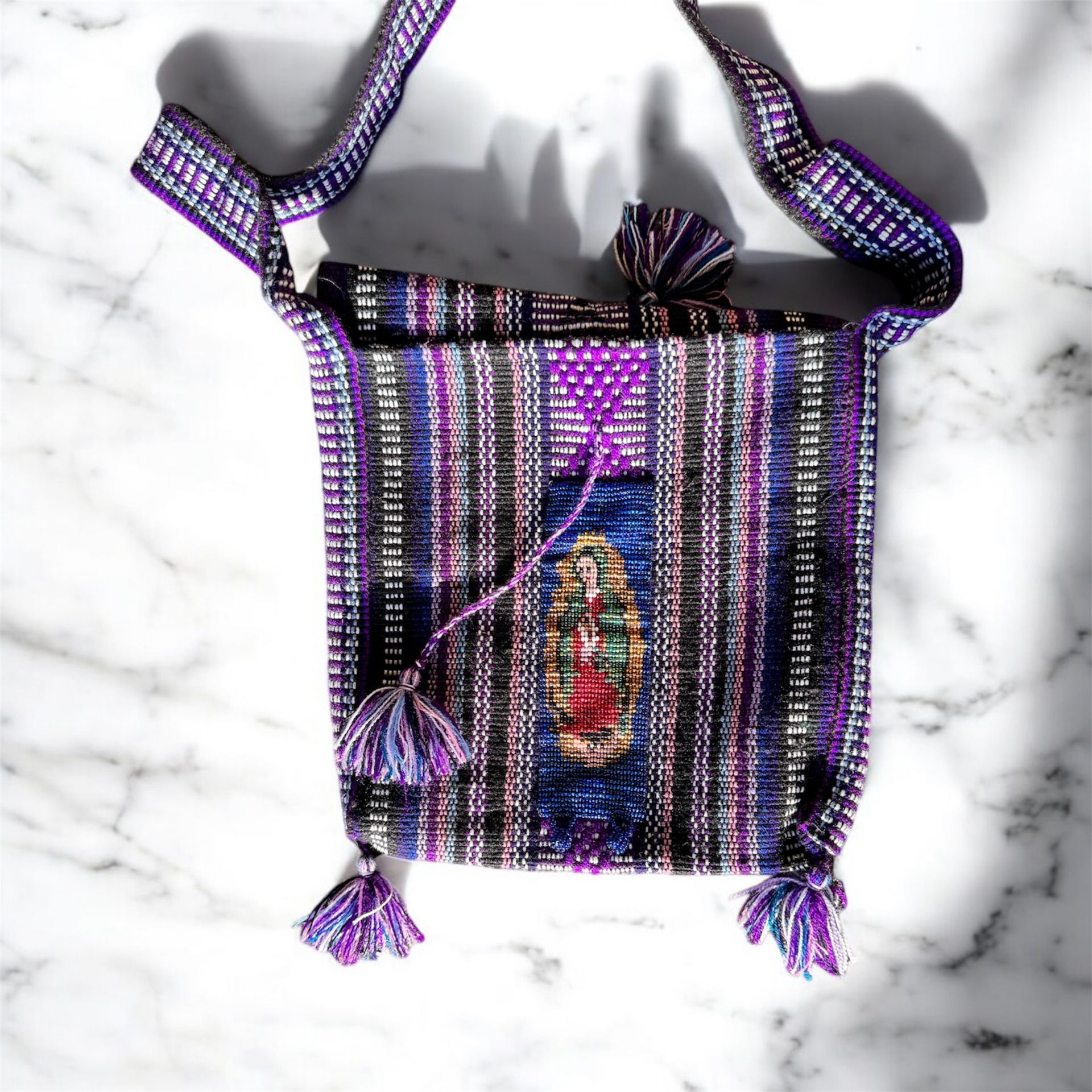 Handmade Virgen De Guadalupe Virgin Mary Purse Bag