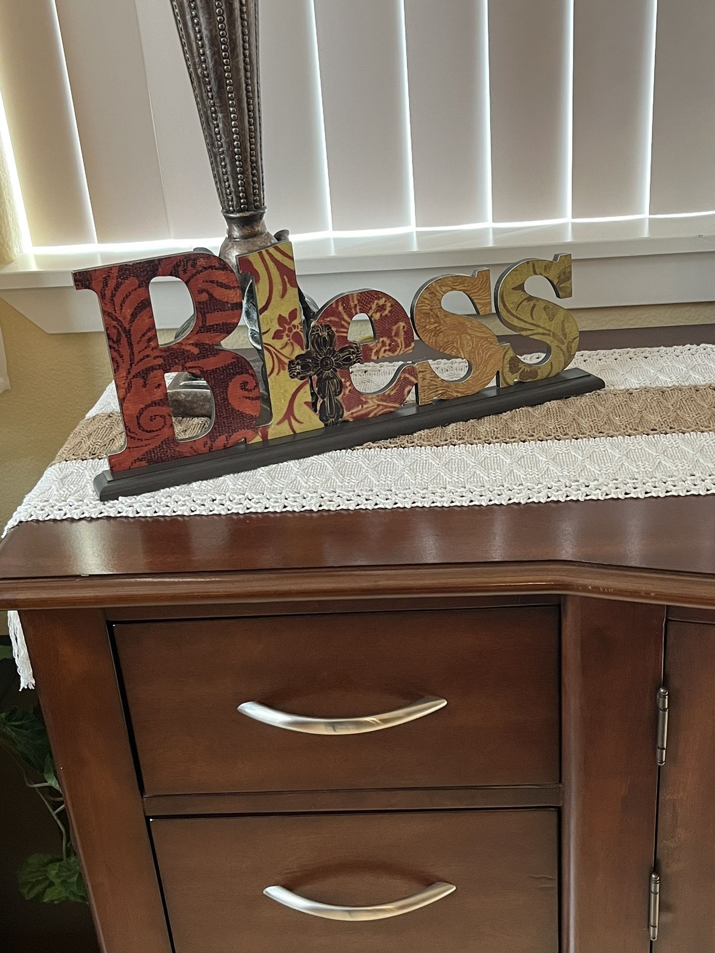 Wooden Bless Sign