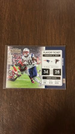 James White Panini Contenders Playoff Ticket Card