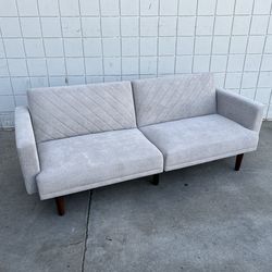 Gray Futon Sofa Bed Sleeper Couch