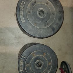 Workout 1 inch standard weight plates.