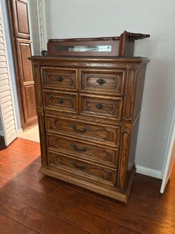 Thomasville provincial style fruitwood dresser tall dresser