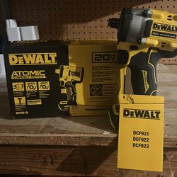 This is a DEWALT ATOMIC 20V MAX* Cordless 1/2 in. Compact Impact Wrench (Model DCF921B).