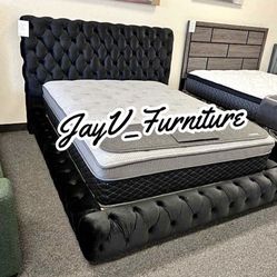 New Queen Bed Frame With Mattress 