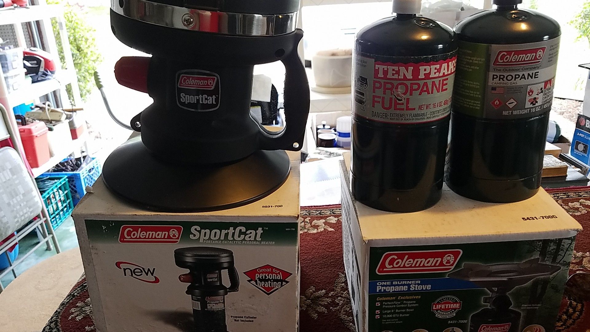COLEMAN sportcat heater and Coleman Propane Stove. 2 cans propane. New for  Sale in Chesapeake, VA - OfferUp
