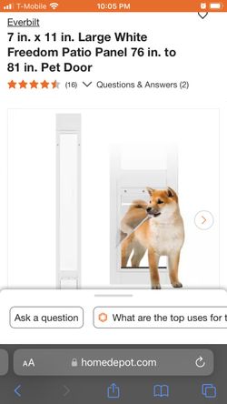 Patio Panel Pet Door