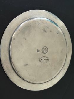 Antique Metal Italian Plate