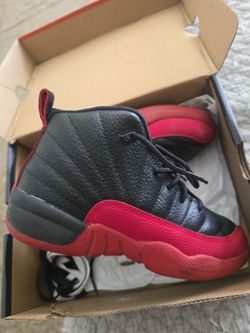 Flu Game Jordan 12 Red and Black