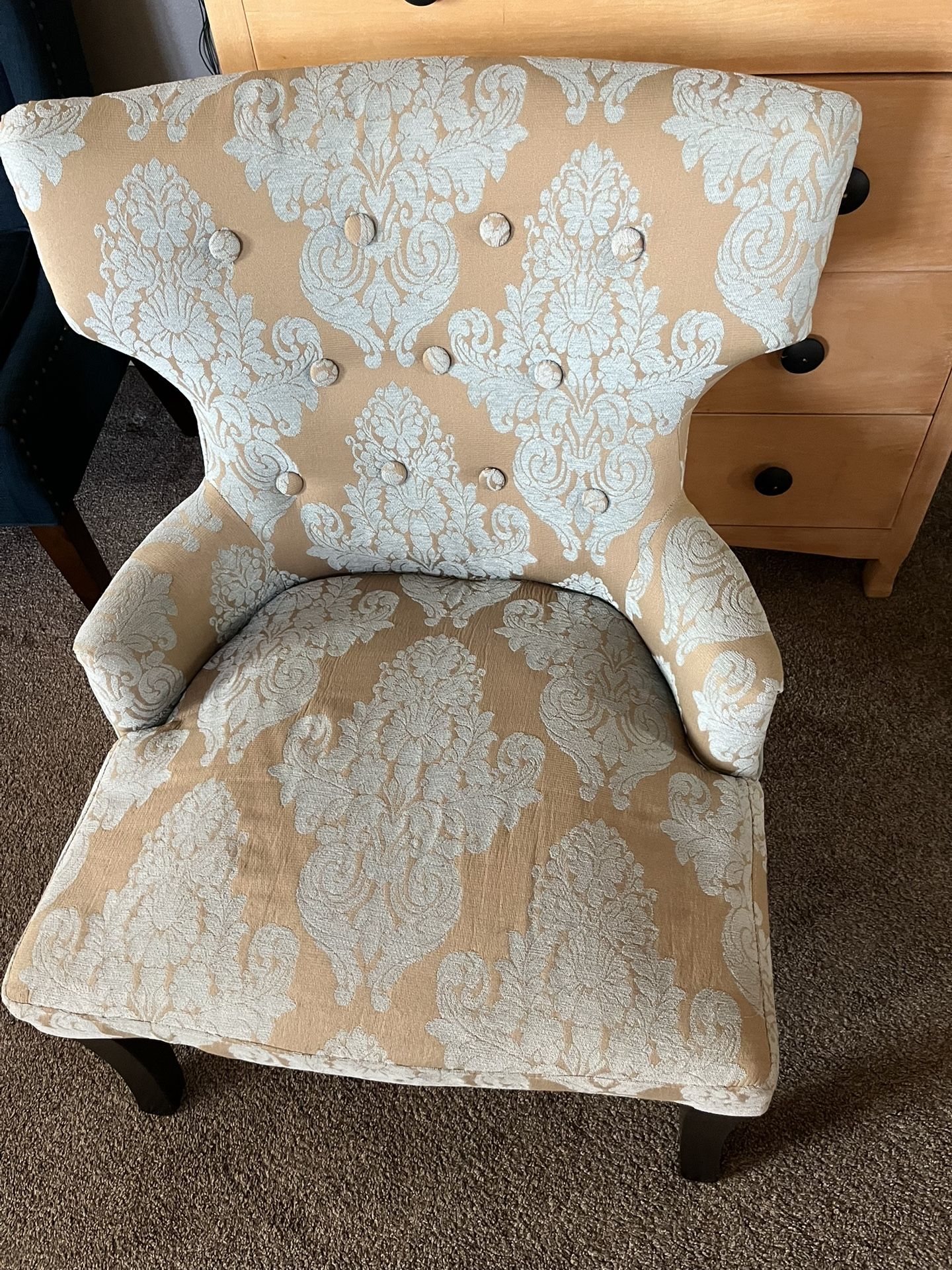Blue And Gray Accent Chair