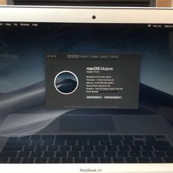 2015 MacBook Air, 13 inch, Like New, 128 GB, 8 GB RAM, Mojave OS
