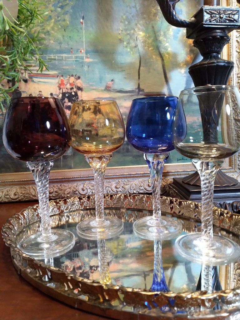 Vintage Murano Wine Glasses 