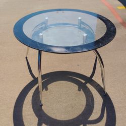 Black Glass Dining Table 