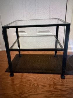 Glass and Metal Coffee Table