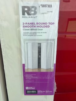 Reliabilt 2-Panel Round Top Closet Bifold Door 24x80