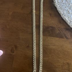 925 Sterling Sliver Over Gold 24” Chain