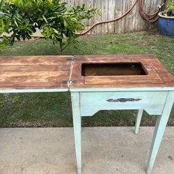 Side Table Antique Sewing Table Mint 