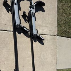 Thule Hullavator Kayak carrier and Thule Jeep hard top roof rack 