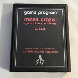 MAZE CRAZE Atari 2600 Retro Game Cartridge CX2635 Tested