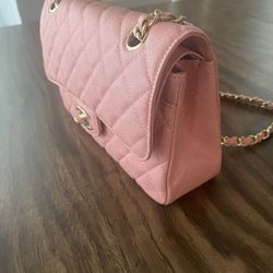 Chanel Pink Caviar Medium Double Flap Bag