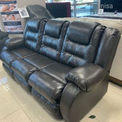 [SPECIAL] Vacherie Black Reclining Sofa