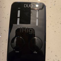 Irig Duo Audio Interface Used 1 Time  W Headphones for Studio Microphone FREE CASE