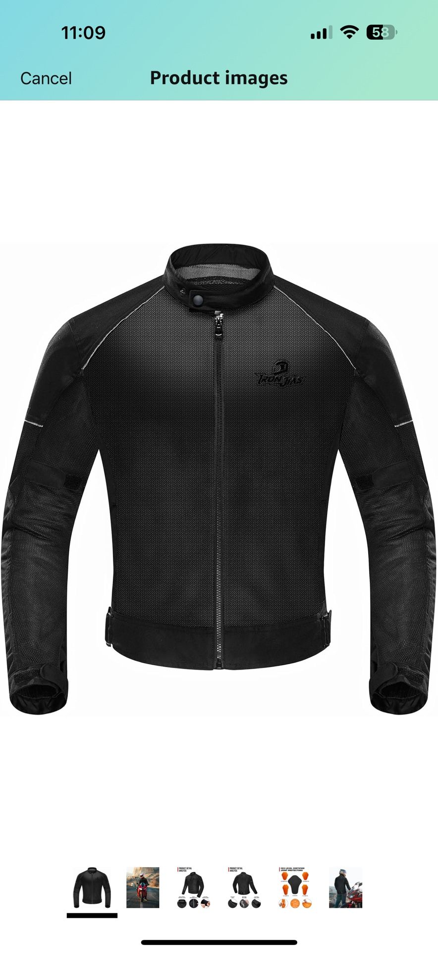 IRON JIA'S Motorcycle Jacket, CE Armored, Summer Riding Mesh Breathable Casual Biker Jacket