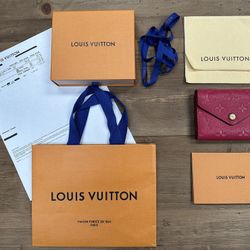 AUTHENTIC RARE LOUIS VUITTON PINK EMPREINTE VICTORINE WALLET