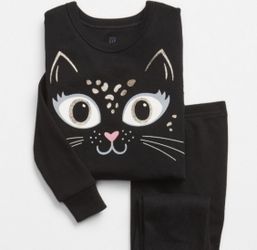 NWT Baby Gap Black Cat Pj’s Pajamas 3T Long Sleeve Pants