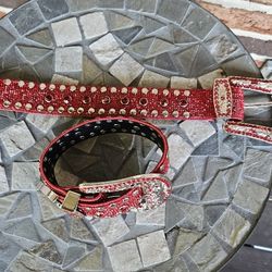 Red Rhinestone Dog Collar 
