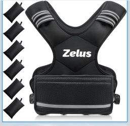Zelus X-Shaped Weighted Vest 11-20 lb Adjustable Black Neoprene Training Workout