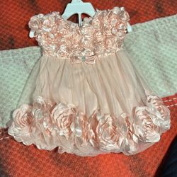 Pink Flower Dress Dressy Dress