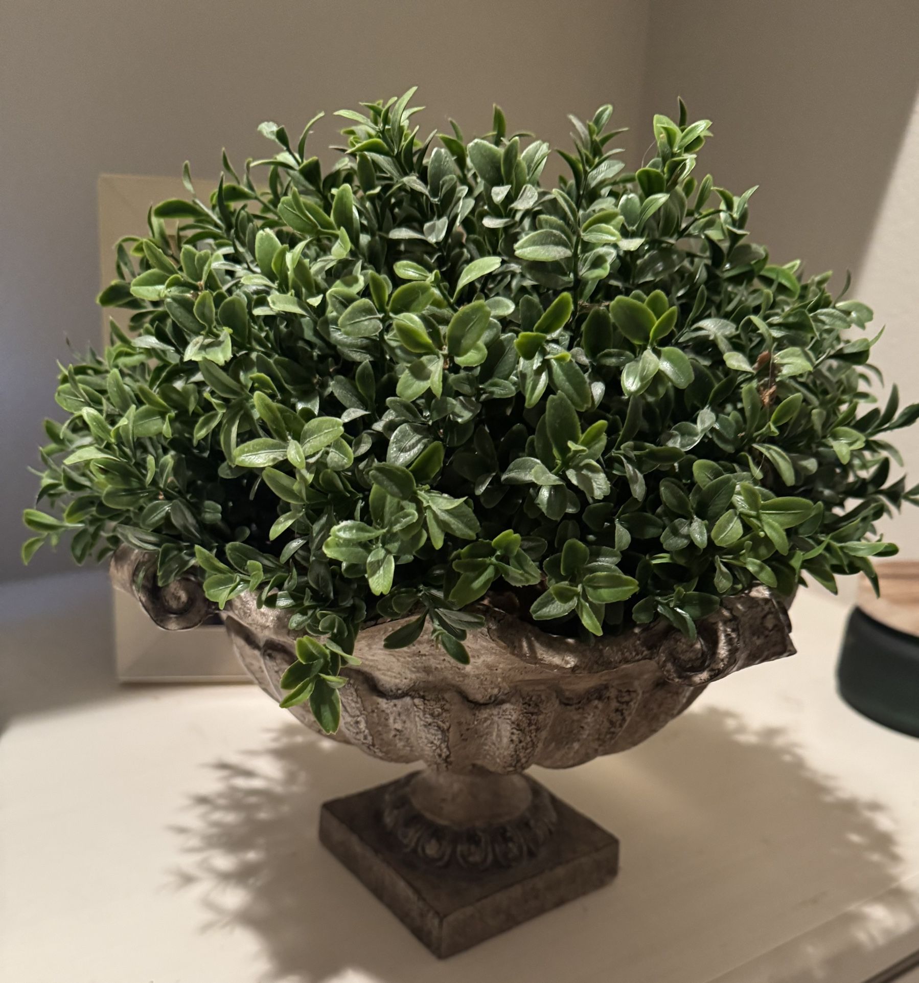 Set of 2 Beautiful Nearly Natural Artificial Topiary Ball Boxwood Ball Plants  in Decorative  Planters for Front Patio, Garden, Home and Wedding Decor