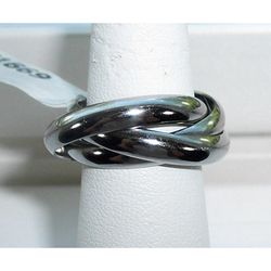 Size 6, Stainless Steel Russian Intertwined Wedding Ring