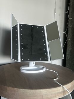 Tri-Fold Lighted Vanity Mirror