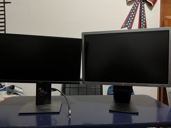 2x Monitors (Dell & HP) - 24" Full HD - Great Condition!