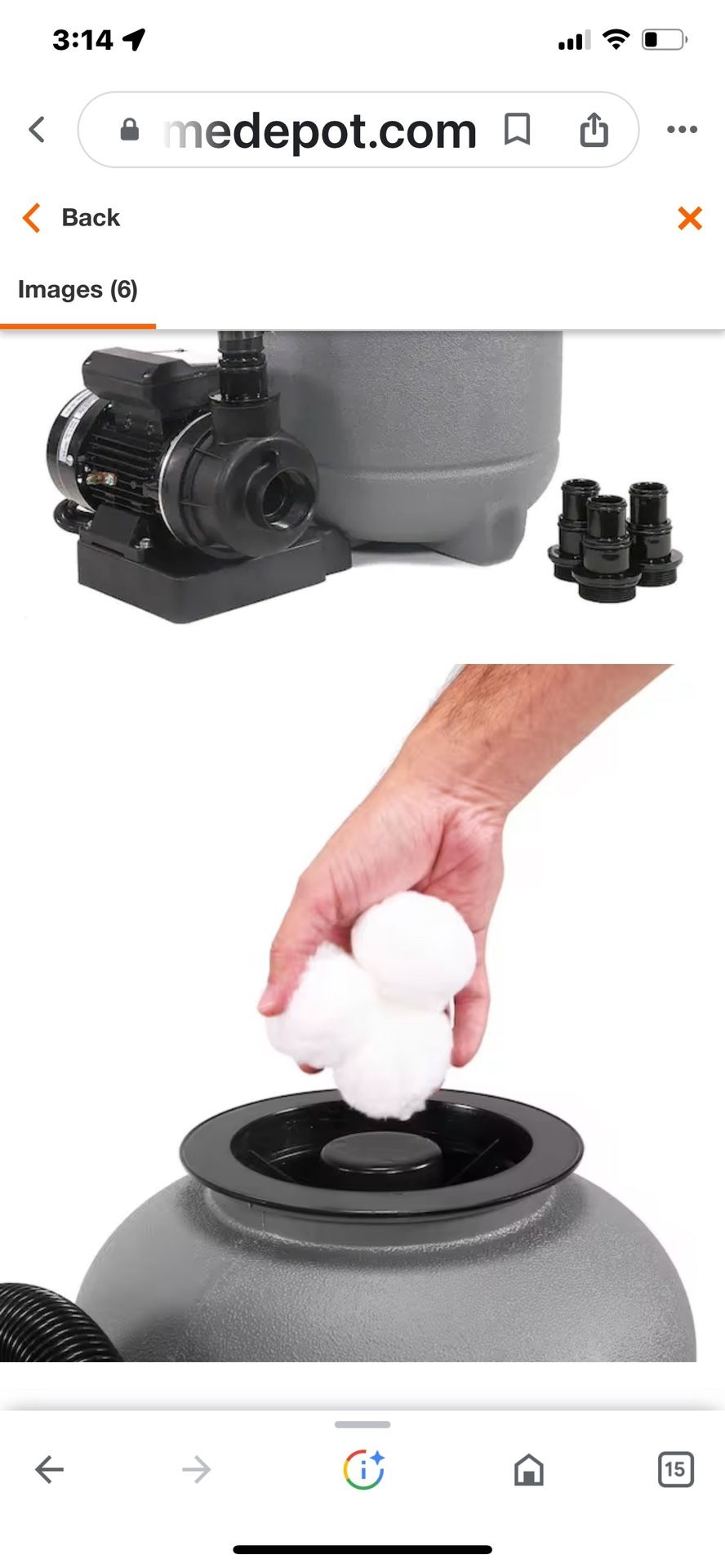 XtremepowerUS 12 in. Sand Filter Above-Ground with 0.25 HP Pump Power and Pool Pump 6-Way Valve Media Filter Included - 75030