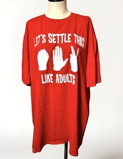 This red t-shirt from NOFO Clothing features a graphic print of the Rock Paper Scissors theme, with accents of the logo. Made of lightweight and breat