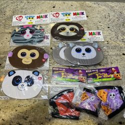 9 New Kids Masks Ty Brand / Pumpkin 