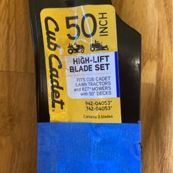 Set Of 3 50” Zero Turn Cub Cadet Blades 