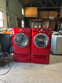 LG dryer and washer set