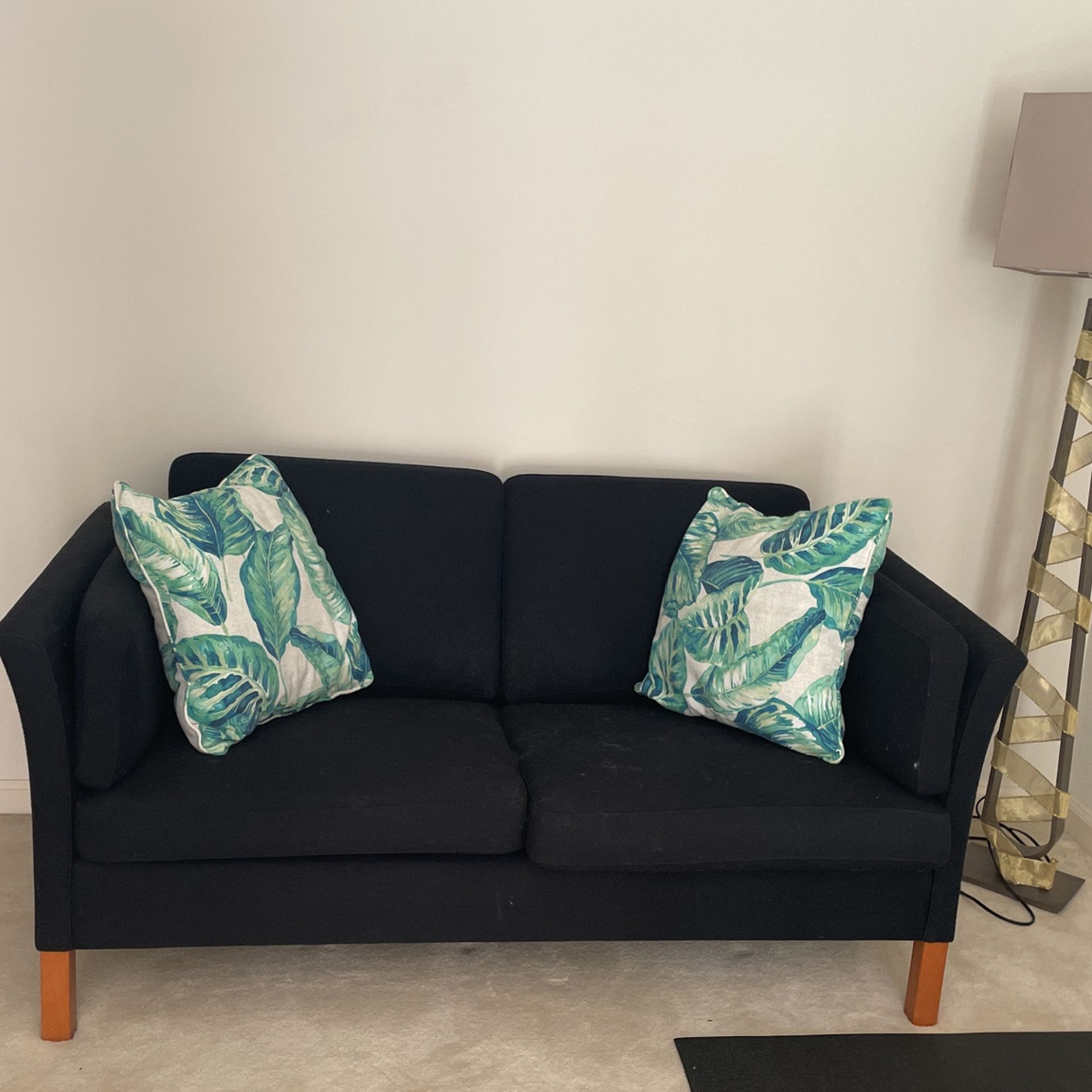 Two Seat Sofa- Black Color