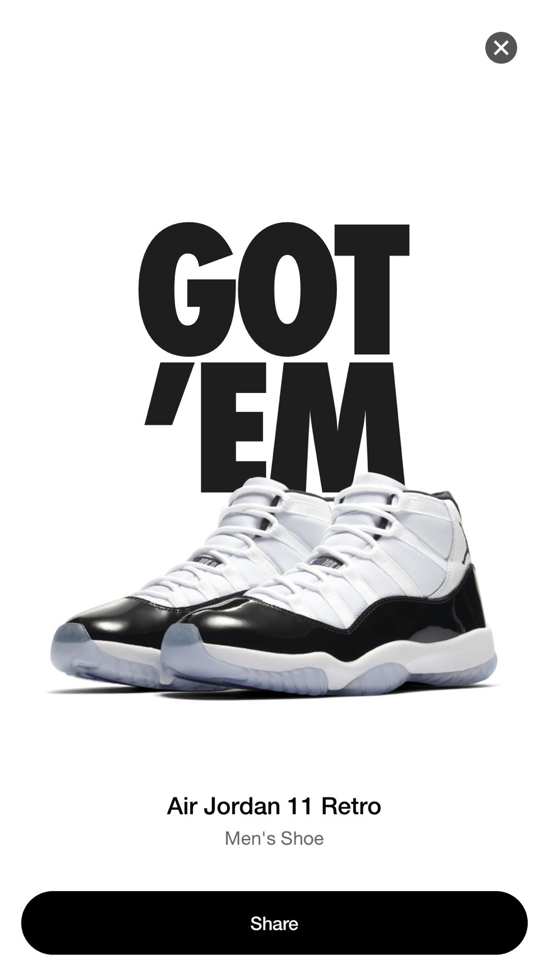 Jordan 11 Concords size13