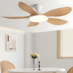 36" Scandi Wood Ceiling Fan Lamp-WM5004