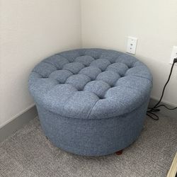 Blue Ottoman Storage 