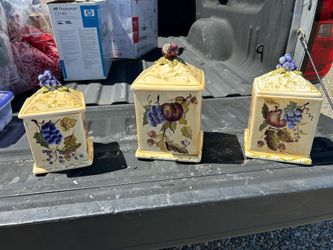 Capriware canister set features hand-painted