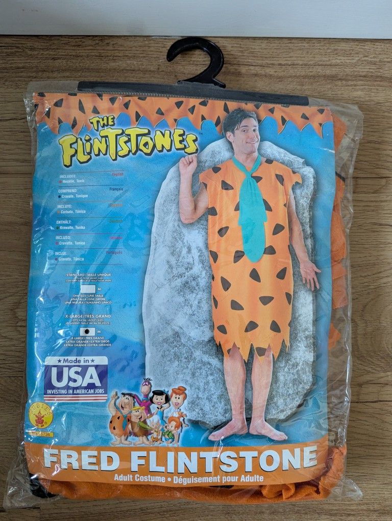 Flintstone Costume- Fred Flintstone costume Size XL-Worn once