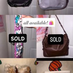 COACH PURSES, HEELS, CLUTCHES FOR SALE!