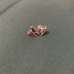 Silver/Onyx Butterfly Stud Earrings 